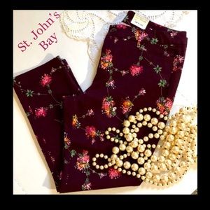 St. John’s Bay - Fall Floral Pants